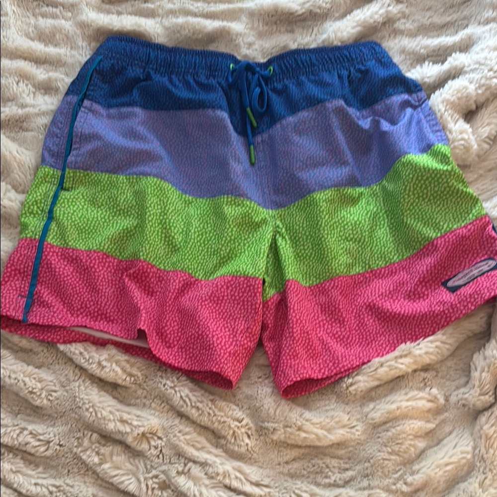 Mens Vineyard Vines Colorful Striped Swim Shorts